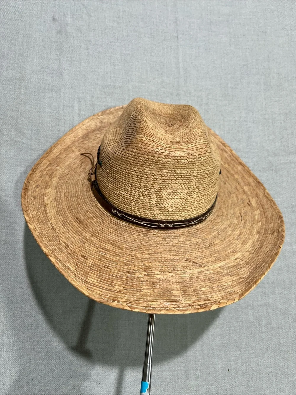 EUC Straw Cowboy Hat with Decorative Band